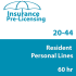 60 hr Personal Lines Agent (20-44) Pre-licensing Course (3 month enrollment)